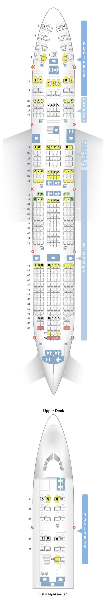 Lufthansa 747 400 seat map - The suites feature "extended personal space," as well as a monitor that's up to 27 inches. Like the first-class suite, the business-class suite will feature a personal wardrobe. These suites will feature a door. Regular business-class seats feature walls that will be at least 45 inches high and convert into a bed that's about 6.5 feet long.